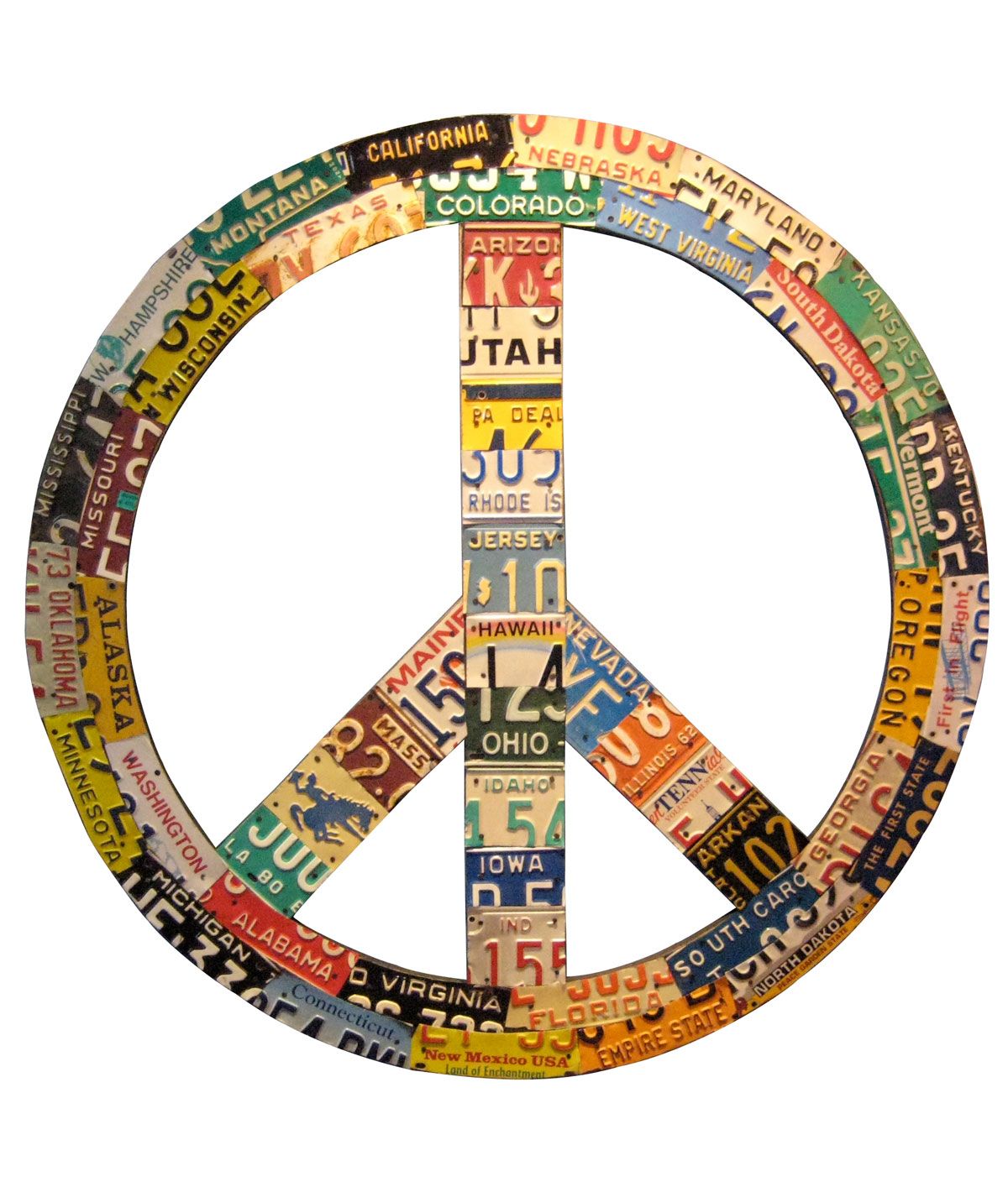 Decorative Signs Peace Sign Party Decoration Ideas Peace Sign Decorating Ideas Recycled License Plate This Uses For An Old 24