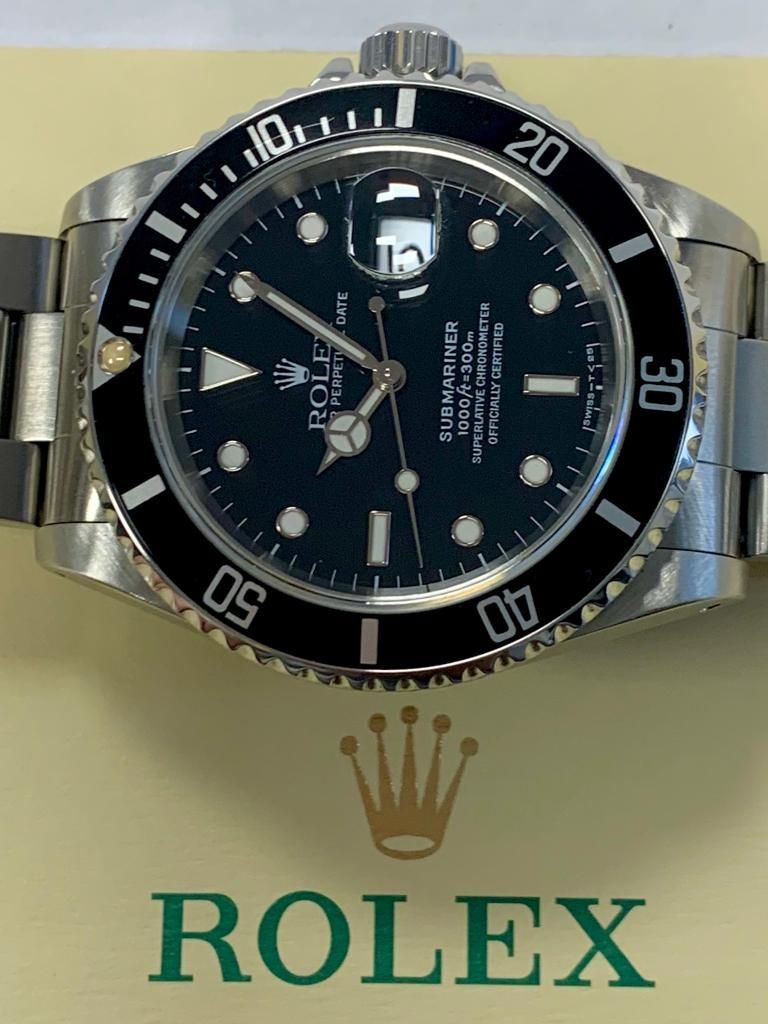A Classic Pre Owned Submariner Stainless Steel Black Model From 1997 Comes Complete With All Original Box Papers And Submariner Rolex Stainless Steel Rolex