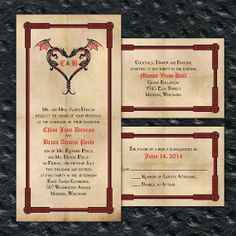 Celtic Dragon Wedding Invitations Google Search Dragon Wedding