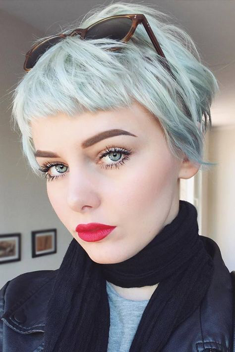 Women Hairstyles for Short “Baby” Bangs - 2021 Haircut with Bangs Ideas | Short hair styles, Hair styles, Curly hair styles