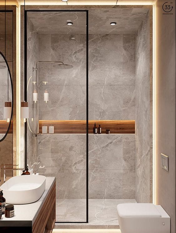 Confira vários modelos de decoração minimalista inspiradora para sala, quarto, cozinha, banheiro e ambientes pequenos e integrados. Modern Luxury Bathroom, Bathroom Design Luxury, Bathroom Design Small, Modern Bathrooms, Small Bathrooms, Dream Bathrooms Luxury Modern, Industrial Modern Bathroom, Toilet Design Modern, Luxury Ensuite