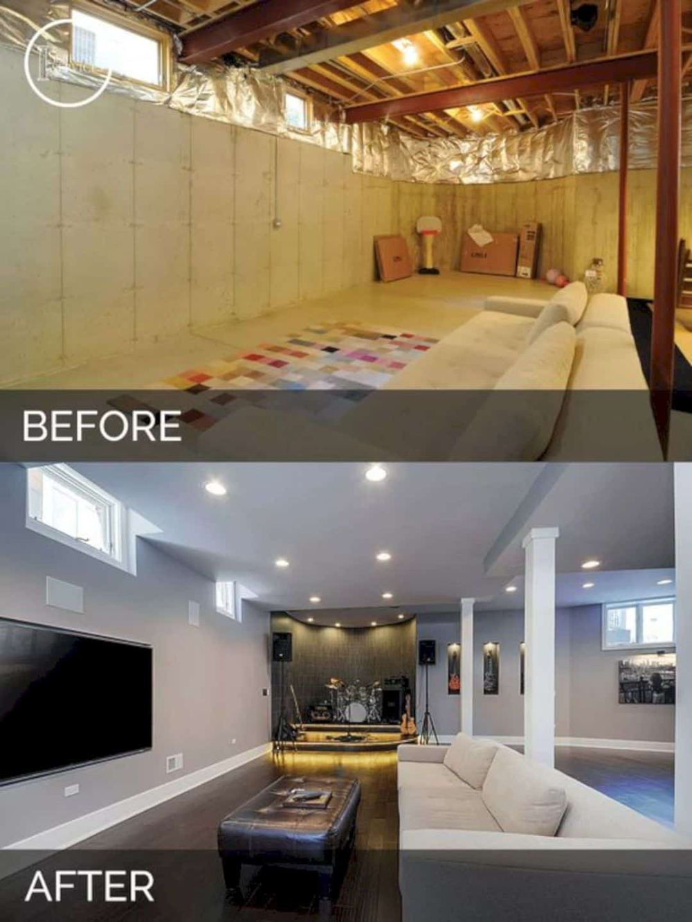 16 Creative Renovation Ideas To Enhance Your Basement In 2020 Small Basement Remodel Basement Renovations Basement Remodeling