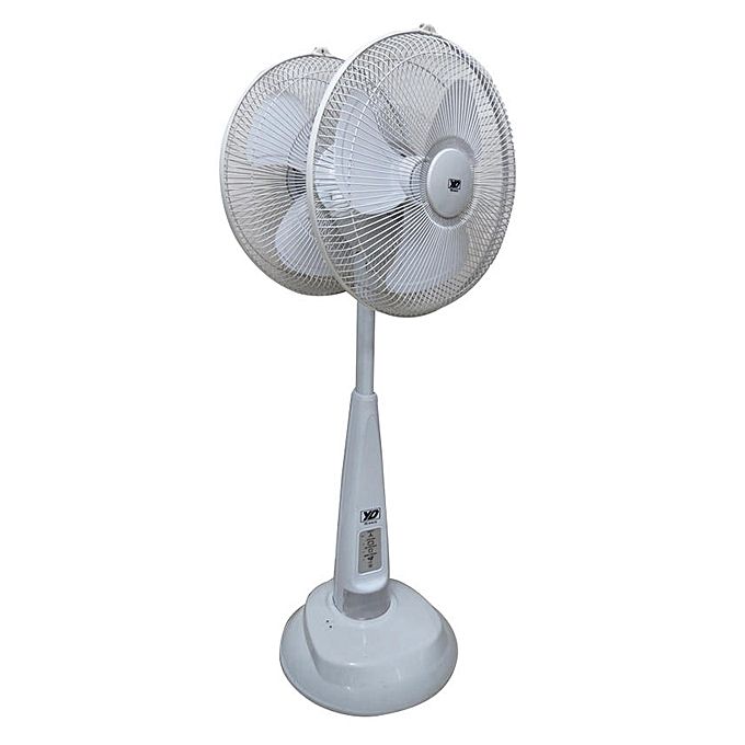 Buy YD YD-6916 Dual Head Rechargeable Standing Fan - 16" White - Jumia
