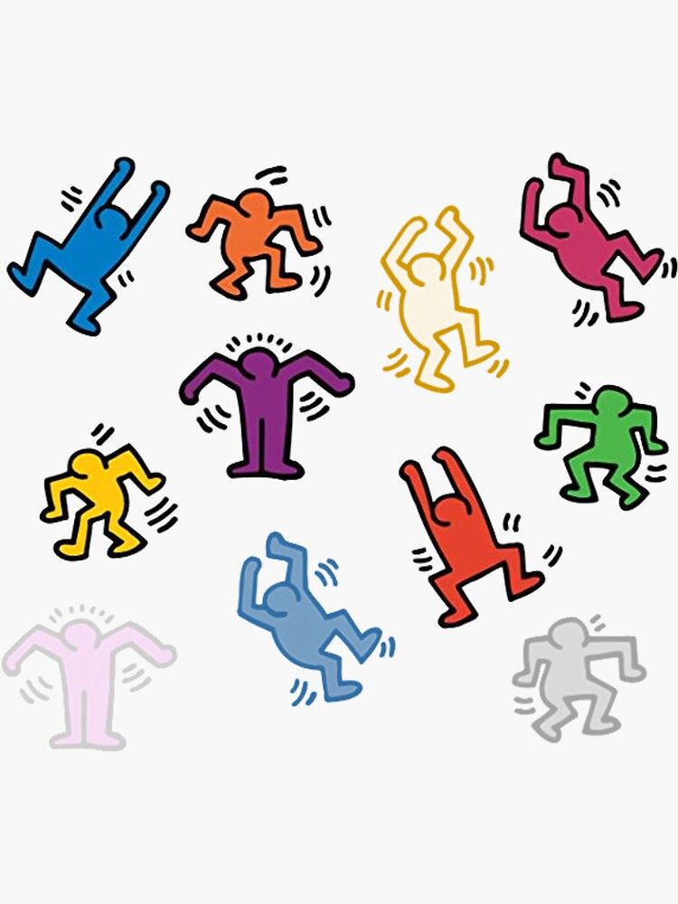 haring dancers Sticker haring dancers Sticker