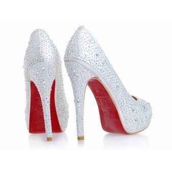 My dream wedding shoes...white sparkly Louboutins