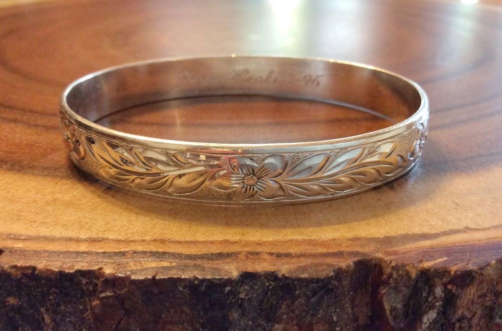 Vintage 14 Karat Yellow Gold Hawaiian Plumeria Flower Bracelet Etsy Jewelry Sparkly Bracelets Heritage Jewellery