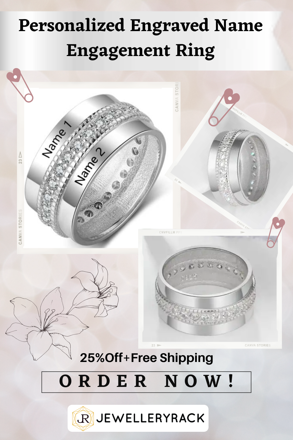 Make your beloved one feels unique with a different new personalized engraved name engagement ring; just made for her in an innovative design that makes her feels special in every moment with such a beautiful personalized engagement ring. Unparalleled price with a discount of 25% Off +Free Shipping for a very limited time. Seize the chance and order now ! Etsy Jewelry, Boho Jewelry, Jewelry Shop, Jewelry Rings, Vintage Jewelry, Women Jewelry, Bohemian Accessories, Women's Jewelry And Accessories, Fashion Accessories