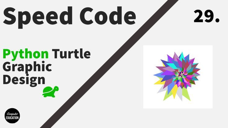 29. Python Turtle Graphic Design - Speed Code || Colourful Multiple Stars Beautiful Pattern Design