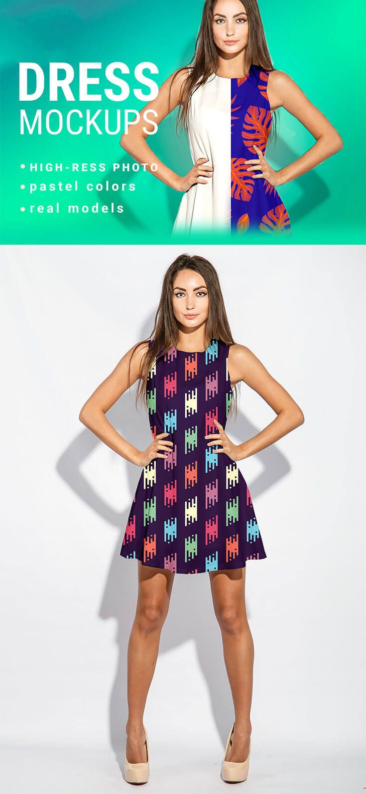 Download Free Dress Mockup Demo PSD | Clothing mockup, Free dresses, Mockup