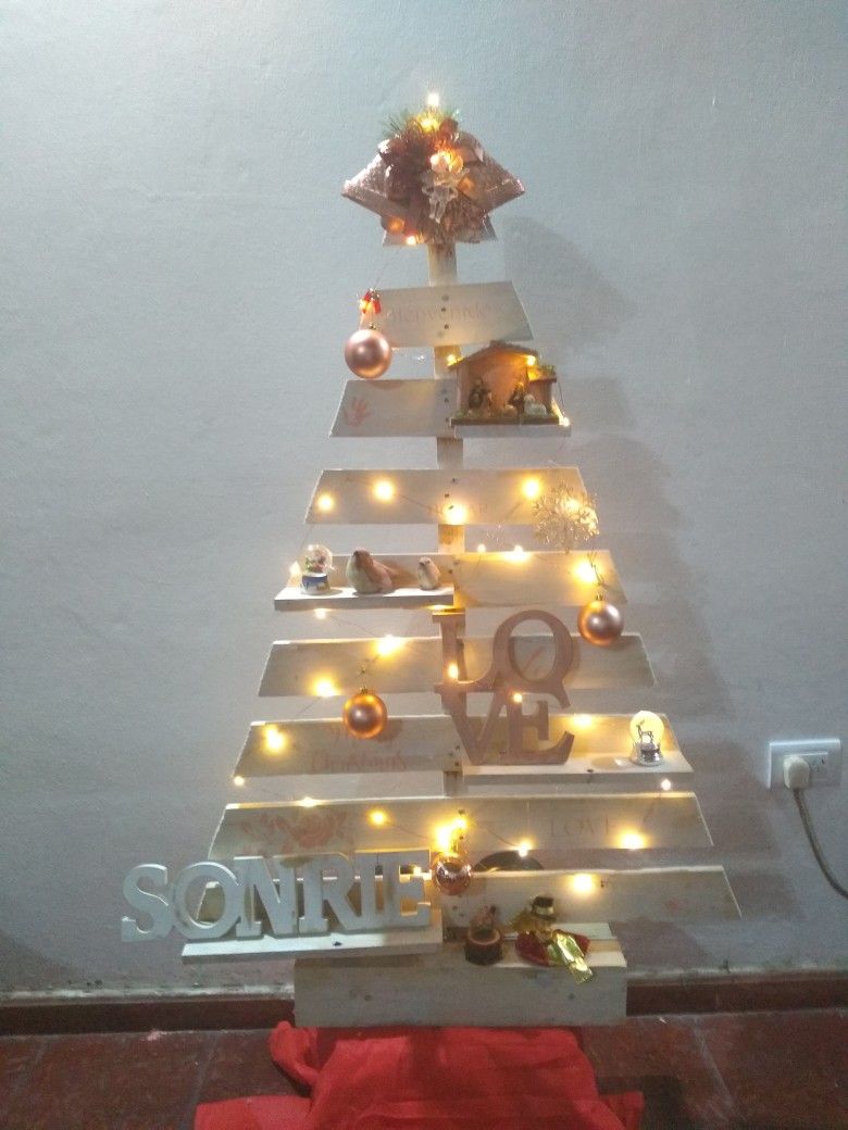 Haz Tu Propio Arbol De Navidad De Madera Arbol Navideno De Madera Arbol Navidad Madera Decoracion Navidad Decoracion Arbol De Navidad De Madera