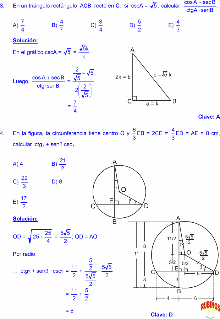 Razones Trigonométricas Ejemplos Y Ejercicios Resueltos En 2020 Razones Trigonometricas Ejercicios Resueltos Fórmulas De Geometría