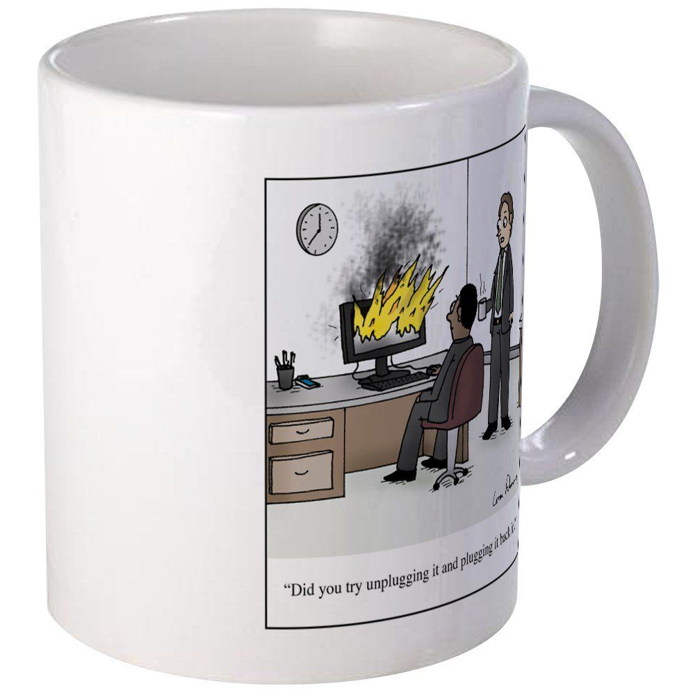 CafePress Unplug And Plug Back In Mugs Unique Coffee Mug Coffee Cup