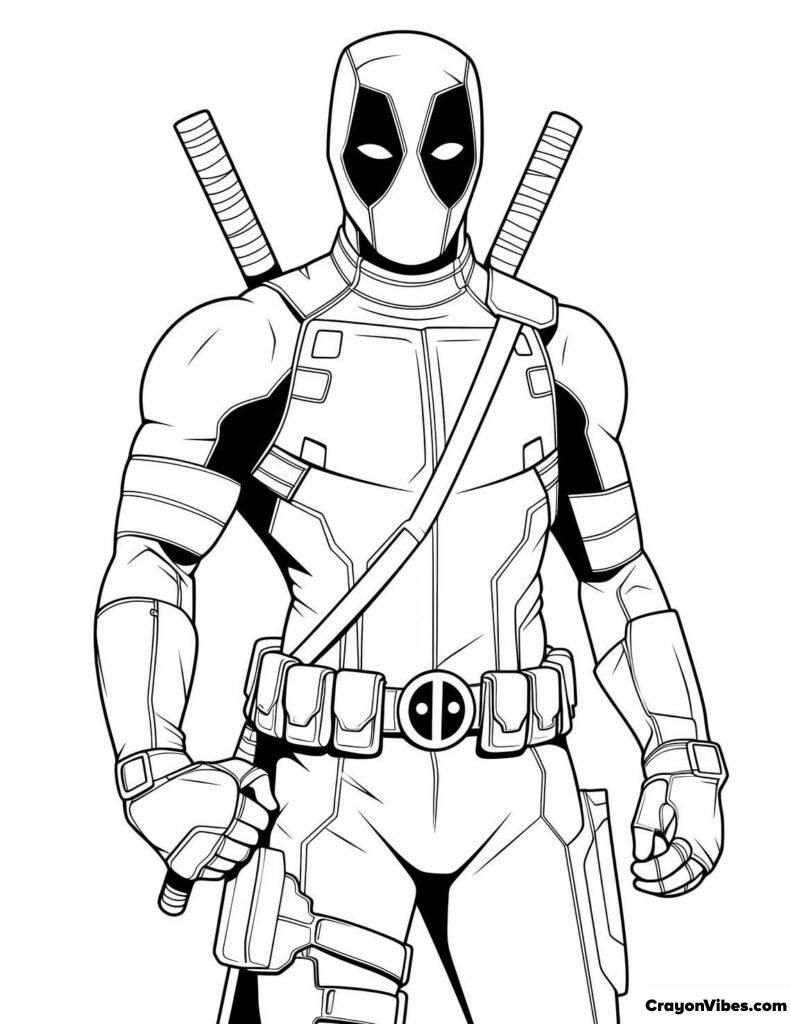 Deadpool Coloring Pages Free Printable for All Ages