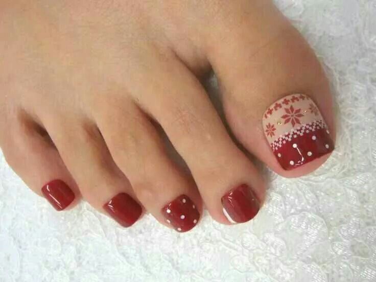 Xmas Nails Unas Manos Y Pies Unas Pies Decoracion Disenos De Unas Pies