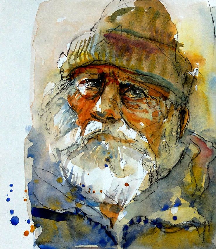 Une Plate Bande Fleurie Aquarelle Peinture A L Eau Et Aquarelle