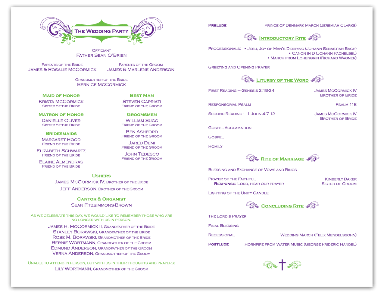 free wedding ceremony program template krista graphic design