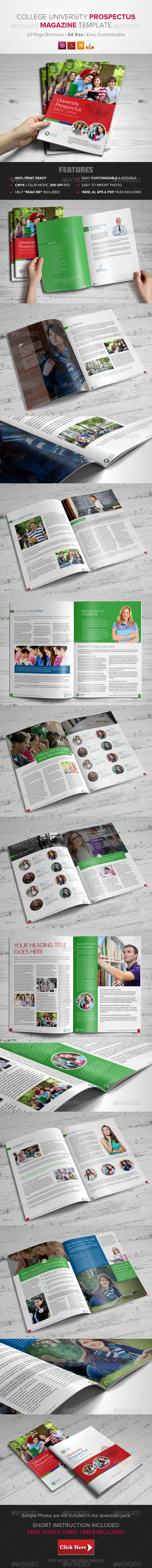 college university prospectus magazine template catalogs college prospectus template