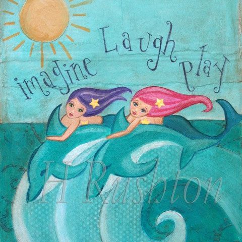 mermaid and dolphins wall art print childrens art beach decor mermaid art print sizes 8x10 or 5x7 - Mermaid Pictures For Kids mermaid and dolphins wall art print childrens art beach decor mermaid art print sizes 8x10 or 5x7 - Mermaid Pictures For Kids