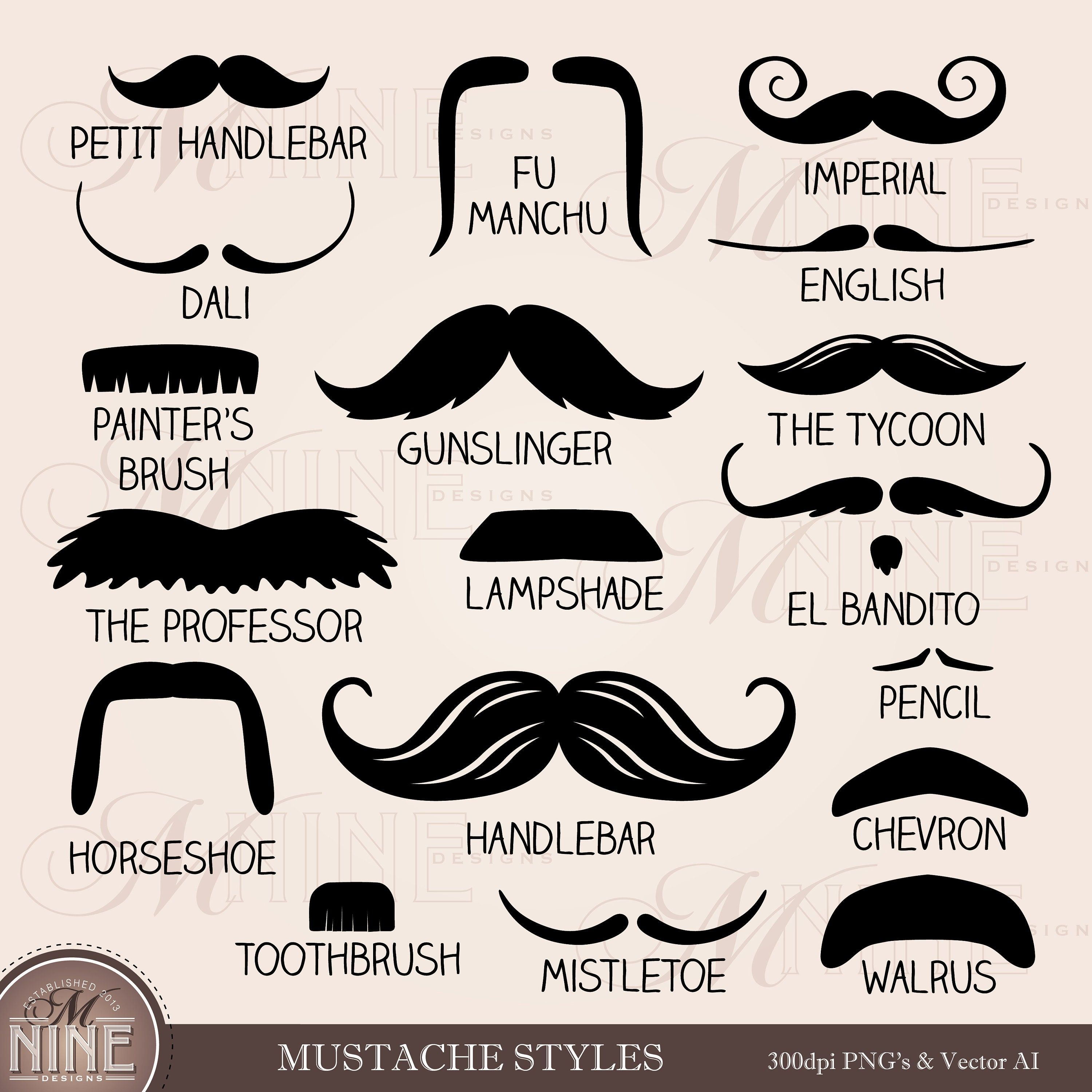"MUSTACHE STYLES Clip Art | Mustache Clipart Downloads | Mustache Party Downloads | Vector Mustache Clipart | Digital Mustache Theme Art *Great for use on greeting cards, invitations, printable projects, party packs. paper craft, party invites, digital scrapbooking, backgrounds for blogs / photo albums / scrapbooks and many more creative projects! Purchase 3 or more items and receive 30% off your total order! Just enter the coupon code \"MNINE30\" at checkout ------------------------------------ Mustache Theme, Mustache Party, Mustache Nail Art, Movember Mustache, Photo Album Scrapbooking, Scrapbook Albums, Digital Scrapbooking, Beard Party, Beard Styles