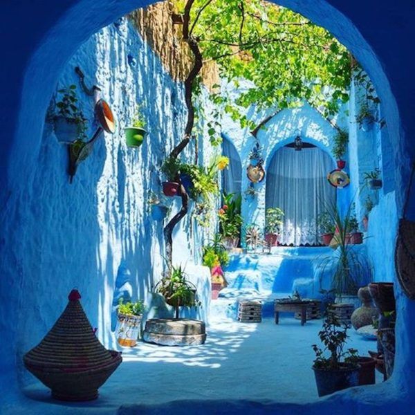 The best Pinterest photos Morocco's blue city | Well+Good