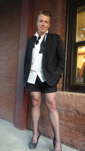 Männer in nylon