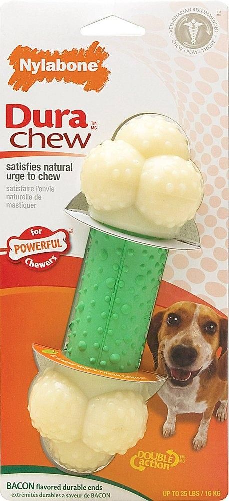 Nylabone Durachew Double Action Chew Bacon Flavor Dog Toy Dog