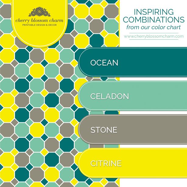 Color Combinations Ocean Blue Green Celadon Citrine Stone Cherry Color Combinations Ocean Blue Green Celadon Citrine Stone Cherry