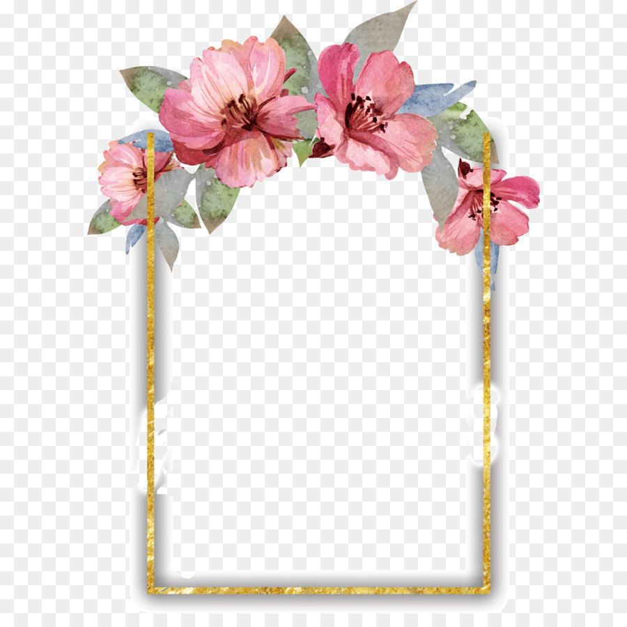Watercolor Painting Flower Floral Design Pretty Watercolor Flowers Border Flower Border Png Flower Border Clipart Flower Border