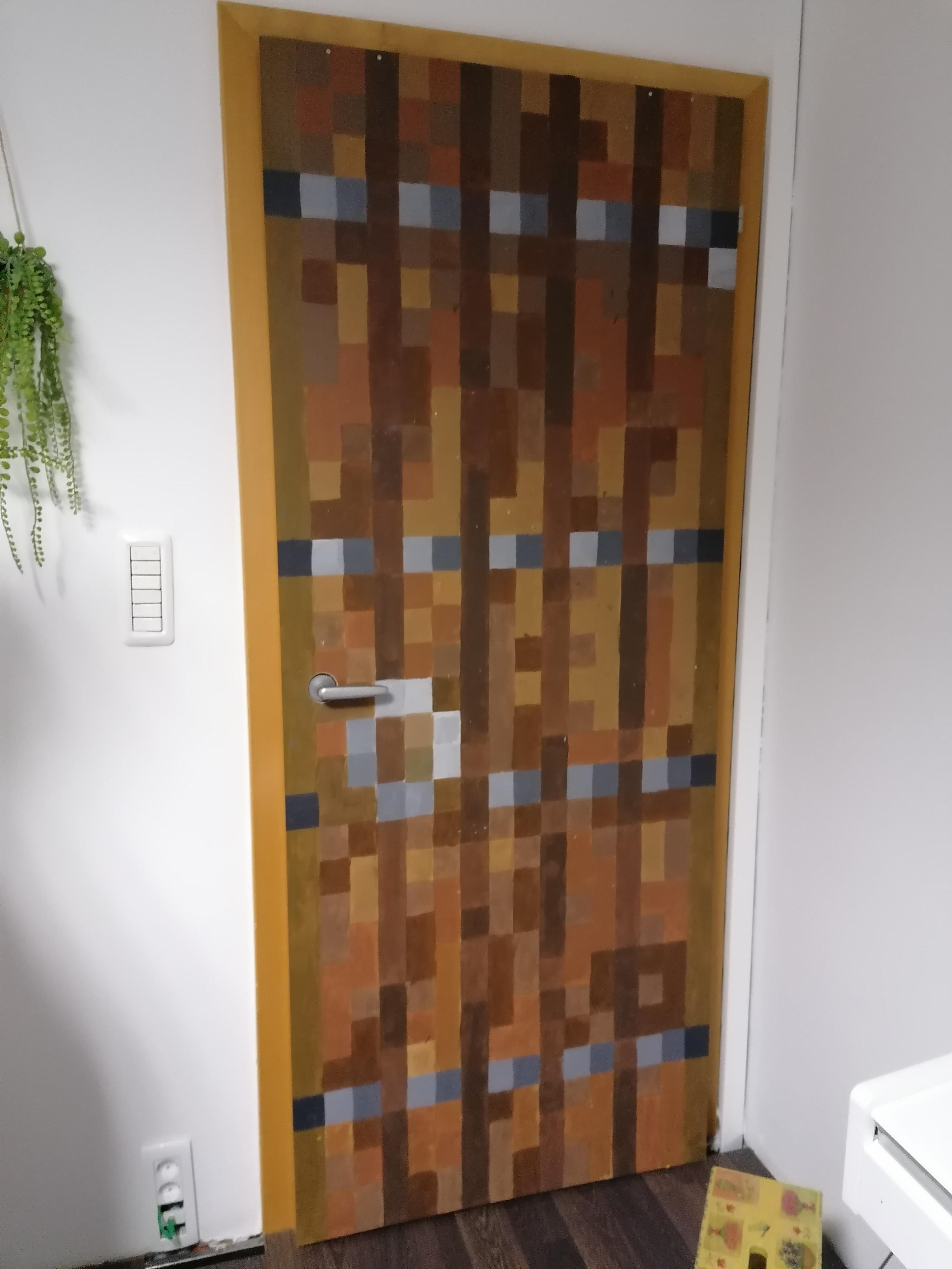 Irl Minecraft Door Art Project Minecraft Room Decor Minecraft Bedroom Decor Minecraft Room