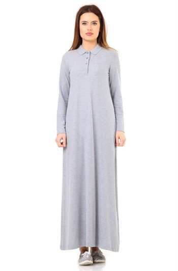 Touche Lacos Elbise 6y1t087 Gri Giyim Elbiseler Moda