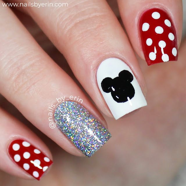 NailsByErin: Minnie and Mickey Mouse Nails | 2018 Edition #minniemouse