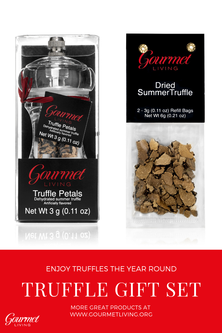 Gourmet Living’s Truffle Gift Set consists of a custom trufflemill and