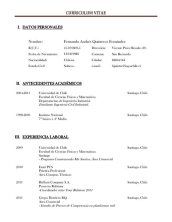 formato curriculum vitae basico word