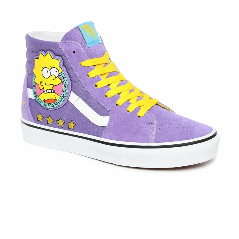 The Simpsons X Vans Liza 4 Prez Sk8 Hi Ayakkabi The Simpsons Lisa 4 Prez Vans Tr Vans Kadin Kadin Ayakkabilar