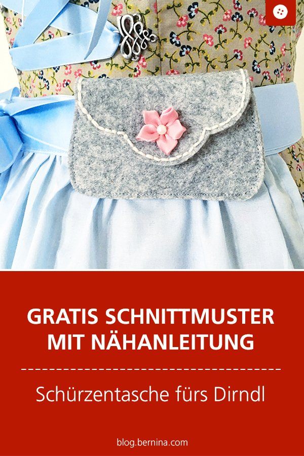DIY Tutorial: Kostenloses Schnittmuster für eine Dirndl-Schürzentasche #diytutorial