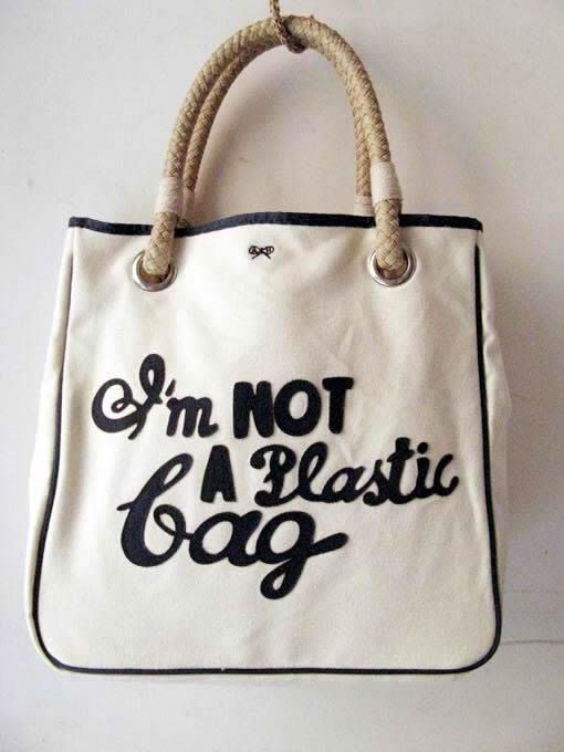 Anya Hindmarch I'm Not A Plastic Bag Bags, Plastic bag design, Anya