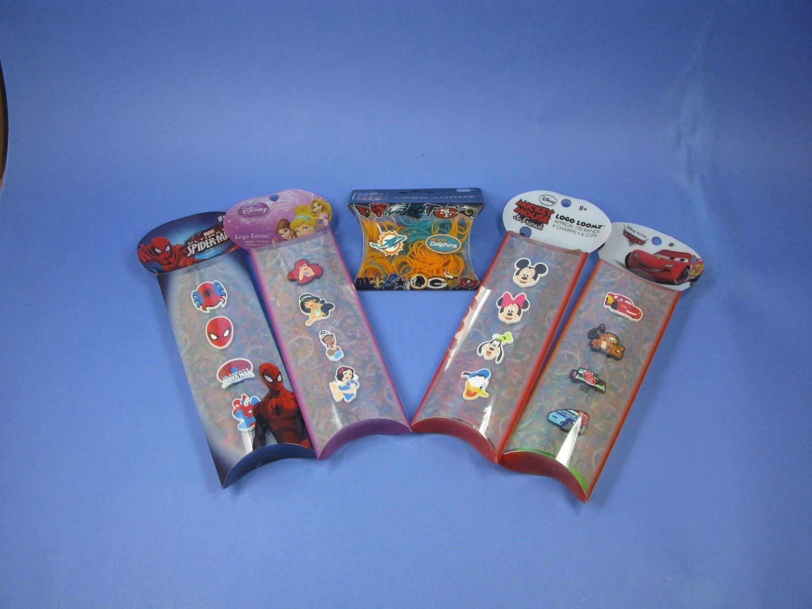 LOGO LOOMS DISNEY CHARM BRACELETS MICKEY CARS PRINCESS SPIDER MAN MIAMI DOLPHINS