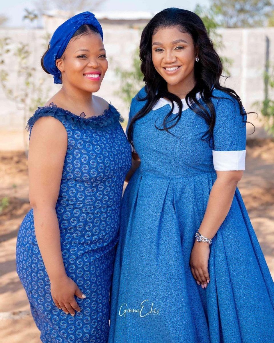 Must See 14 Best Shweshwe Dresses for Black Women African Gowns, African Maxi Dresses, African Attire, African Wear, Sesotho Traditional Dresses, African Fashion Traditional, African Print Clothing, African Print Fashion, African Prints