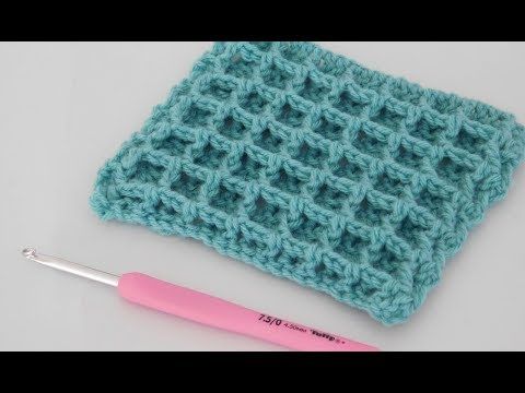 How To Crochet The Waffle Stitch For Baby Blankets #babyblanket