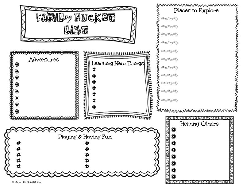 <strong>FREE Bucket List Printable</strong> | Creative, Buckets and New ... Bucket list templates printable free
