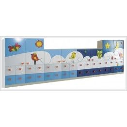 Anaokulu Gece Gunduz Temali Sinif Dolabi 4 Parca Dolaplar Anaokulu Kresler