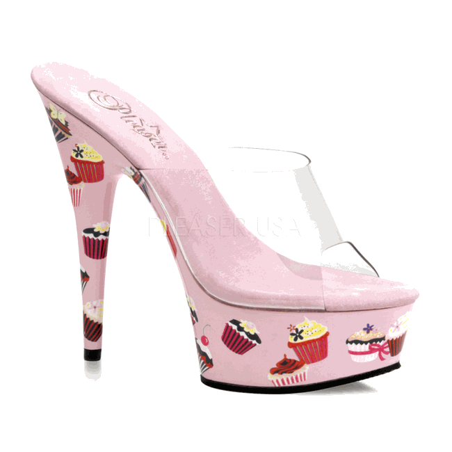 Pleaser scarpe Stiletto Heel Baby rosa Cupcake Print rosa Pleaser scarpe Stiletto Stiletto Stiletto Heel Baby rosa Cupcake Print rosa 46b140