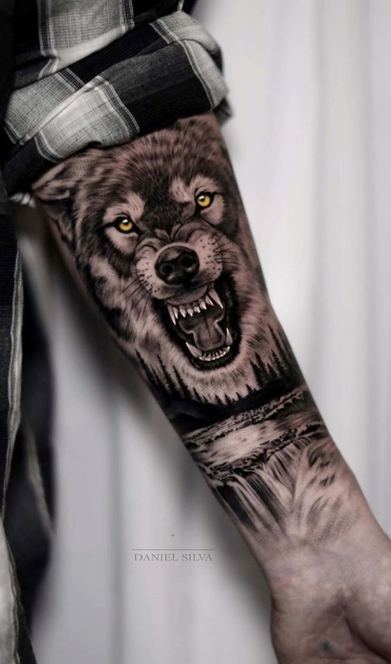 Tribal Forearm Tattoos, Cool Arm Tattoos, Tribal Sleeve Tattoos, Chest Piece Tattoos, Hand Tattoos For Guys, Chest Tattoo, Wolf Tattoos Men, Native Tattoos, Animal Tattoos