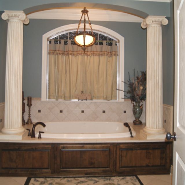 Master Bathroom Garden Tub Put Tile Behind To Keep Water Out Finished Look Pillar Make Over Bath Remodel Smart Home Design House Master Bathroom Garden Tub Put Tile, What To Put In Place Of Garden Tub