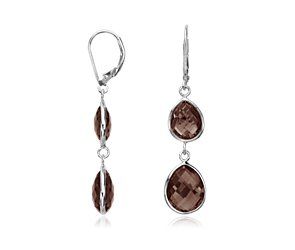 Details about Sterling silver and faceted Smoky Quartz drop earrings Details about Sterling silver and faceted Smoky Quartz drop earrings