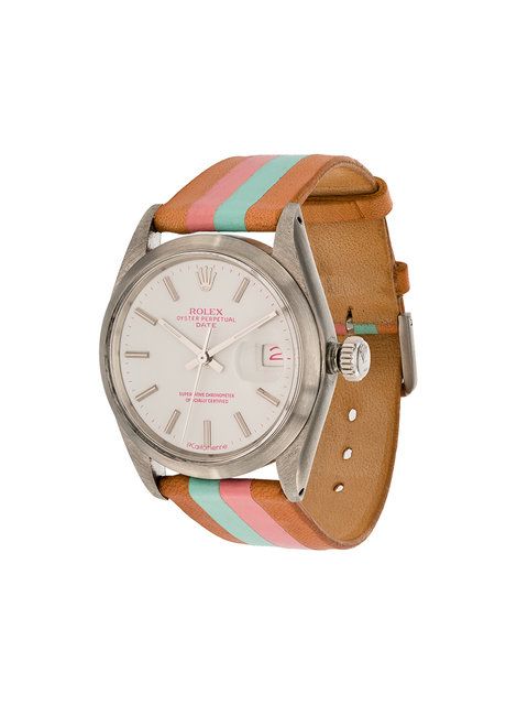 La Californienne Pink Palm Beach Rolex Oyster Perpetual Date La Californienne Pink Palm Beach Rolex Oyster Perpetual Date Leather Watch