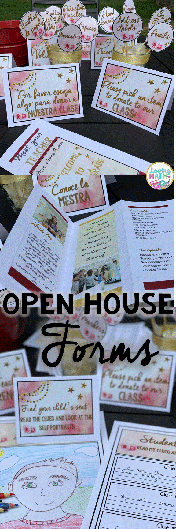 Open House / Meet the Teacher Ideas and Forms #meettheteacherideas