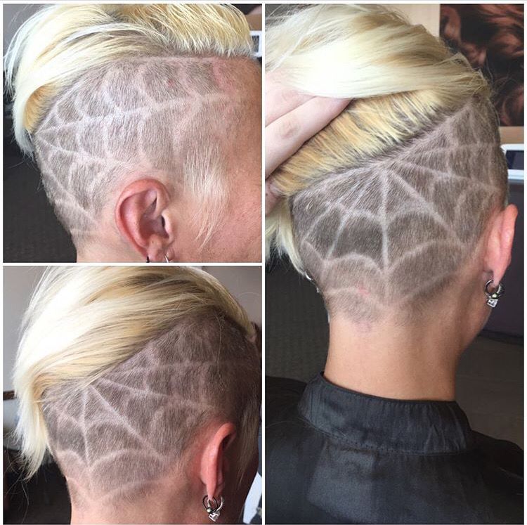 Web undercut Undercut long hair, Undercut hairstyles, Cool hair color