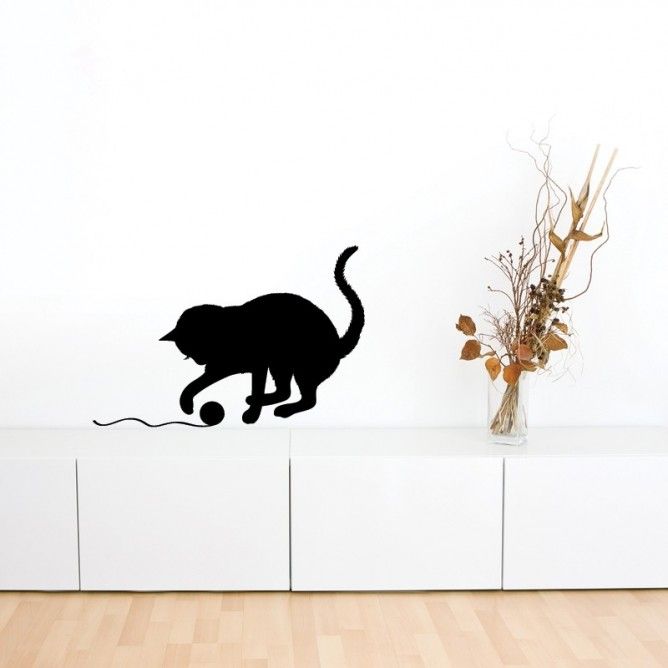 Сats in an interior (19 fotos) CREATIVE IN HOME Page 3 Наклейки на стены, Винило