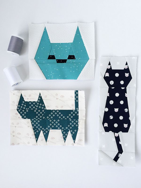 Kitten Around Block Paper Piecing Pattern AND Sew Along! Paper Piecing Quilts, English Paper Piecing, Mini Quilts, Patchwork Quilts, Foundation Paper Piecing Patterns, Foundation Piecing, Quilting Designs, Quilting Projects, Sewing Projects